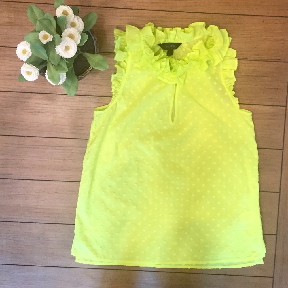 JCREW Ruffle Neck Blouse